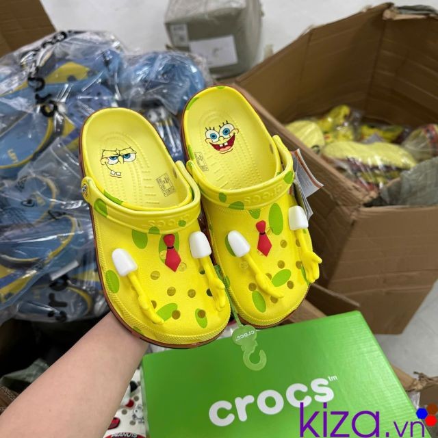 Dép crocs nam nữ SpongeBob bọt biển