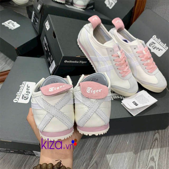 Giày nữ Onitsuka Tiger màu hồng kem
