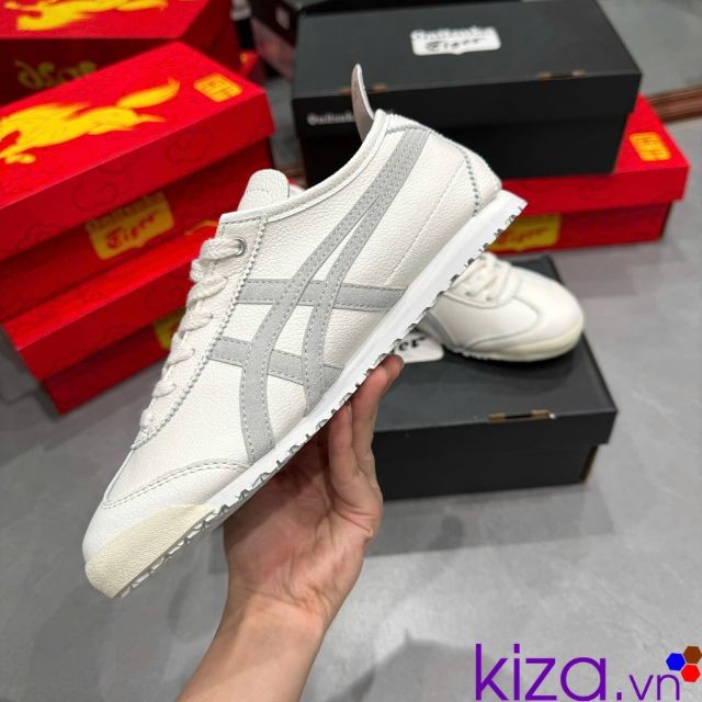 Giày thể thao nữ Onitsuka Tiger màu trắng kẻ bạc