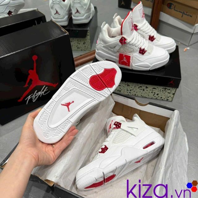 Giầy nike jordan 4 retro trắng đỏ
