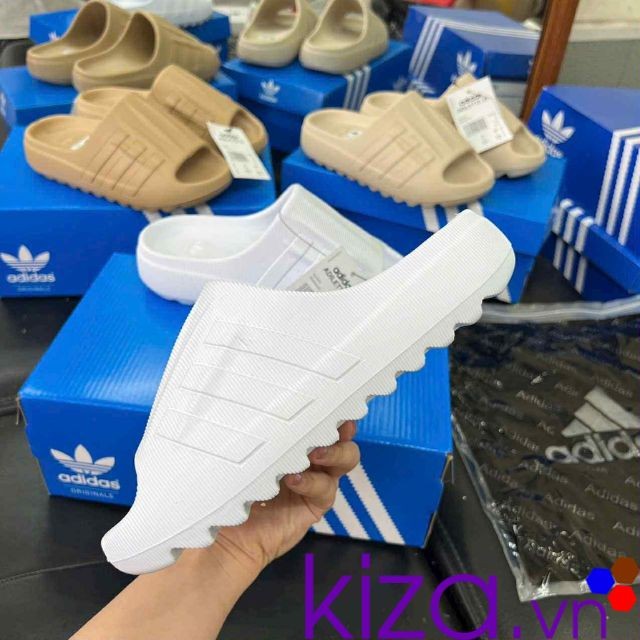 Dép Adidas quai ngang màu trắng