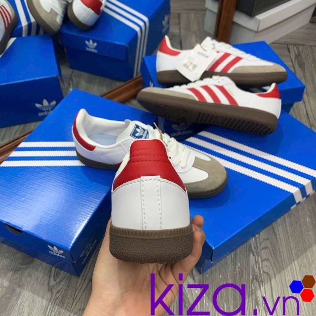Giày Adidas Samba OG trắng sọc đỏ