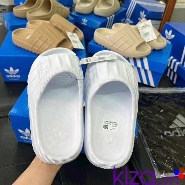 Dép Adidas quai ngang màu trắng