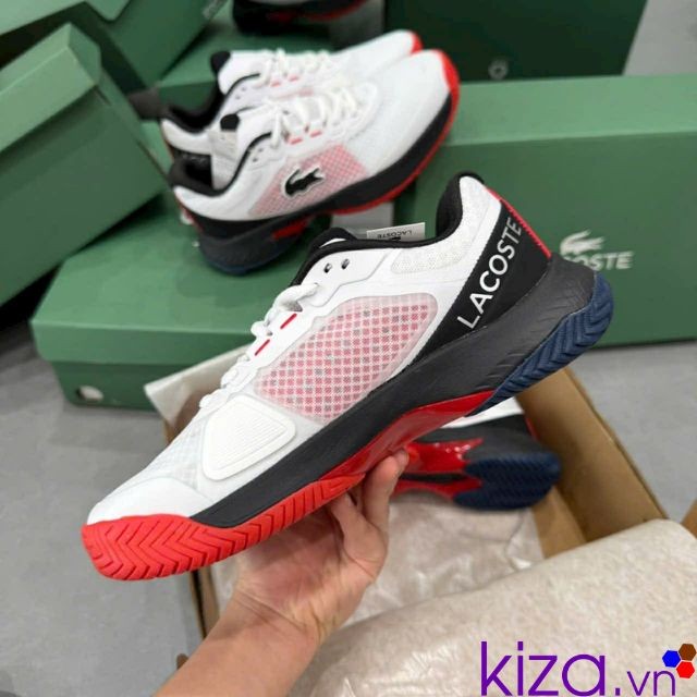 Giày Lacoste màu trắng đế đỏ