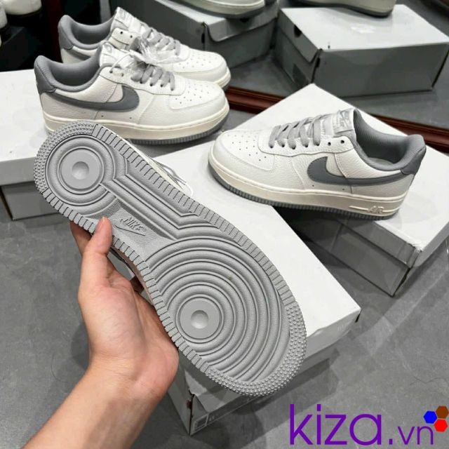 Giày nike Air Force trắng xám