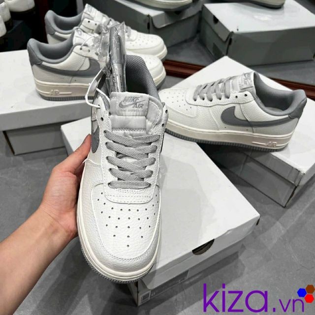 Giày nike Air Force trắng xám