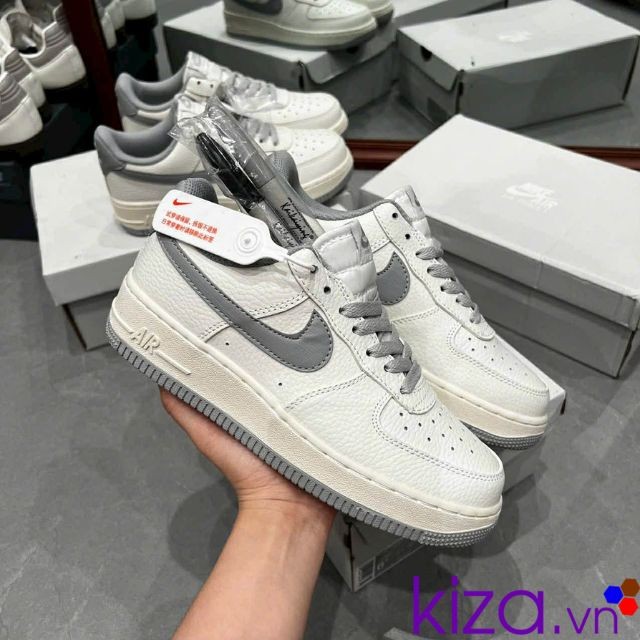 Giày nike Air Force trắng xám