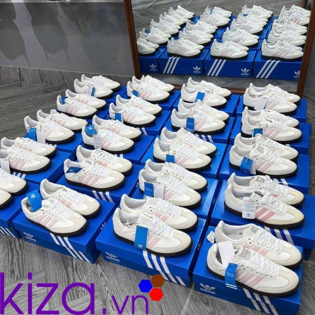 Giày Adidas Samba OG màu trắng hồng