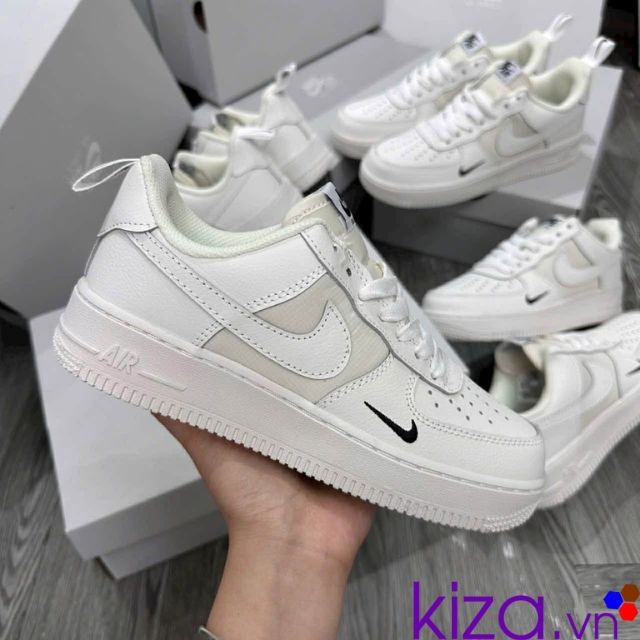 Giày nike nữ Air Force trắng xám