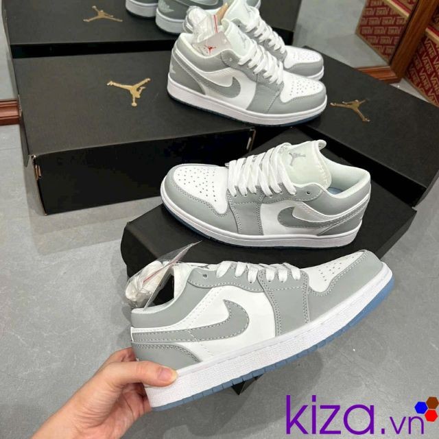 Nike jordan cổ thấp màu xám