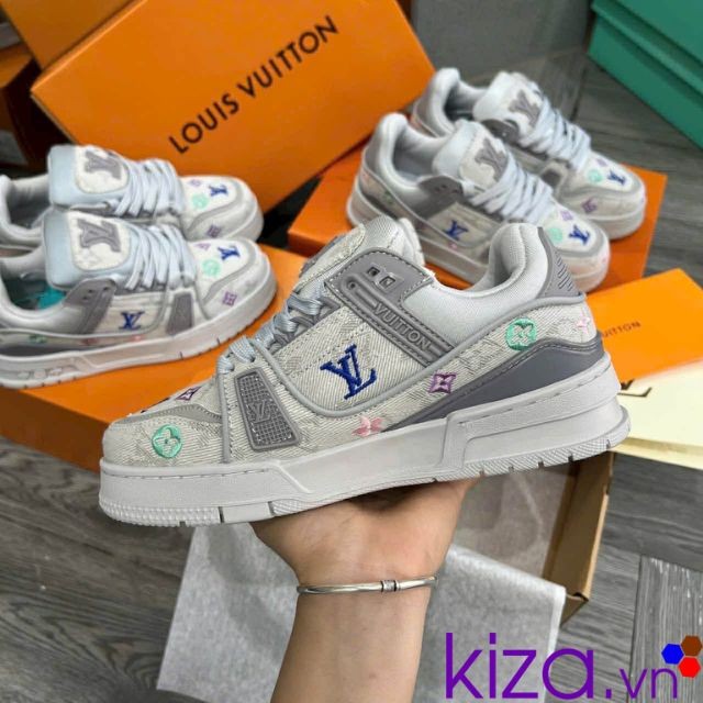 Giày louis vuitton màu ghi xám