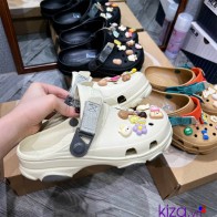 Dép sục Crocs all terrain màu trắng quai vải