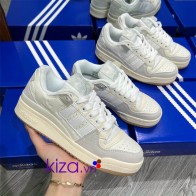 Sneaker Adidas Forum màu kem cổ thấp Replica