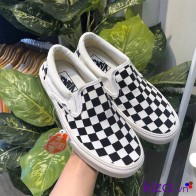 Giày Vans nữ lười caro phối màu đen trắng