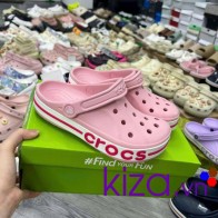 dép sục bayaband crocs hồng