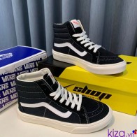 Giày vans Vault đen trắng cổ cao REP