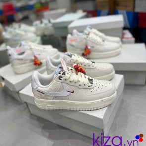 Giày nike Air Force one ngựa màu trắng kem