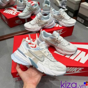 Giày Nike nam V2k màu trắng bạc kẻ xanh