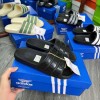 Dép Adidas quai ngang sọc bản to màu đen