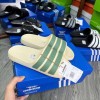 Dép Adidas quai ngang sọc bản to màu trắng xanh