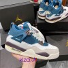 Giày nike air Jordan 4 Retro màu xanh phối nâu