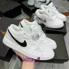 Giày Nike Jordan Trắng móc đen Replica