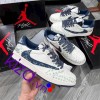 Giày Nike Jordan Travis LV trắng xanh gót đỏ Rep