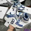 Giày MLB Chunky OFF quai dán xanh bò Replica