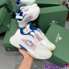 Giày Lacoste nam nữ màu trắng hồng lót xanh