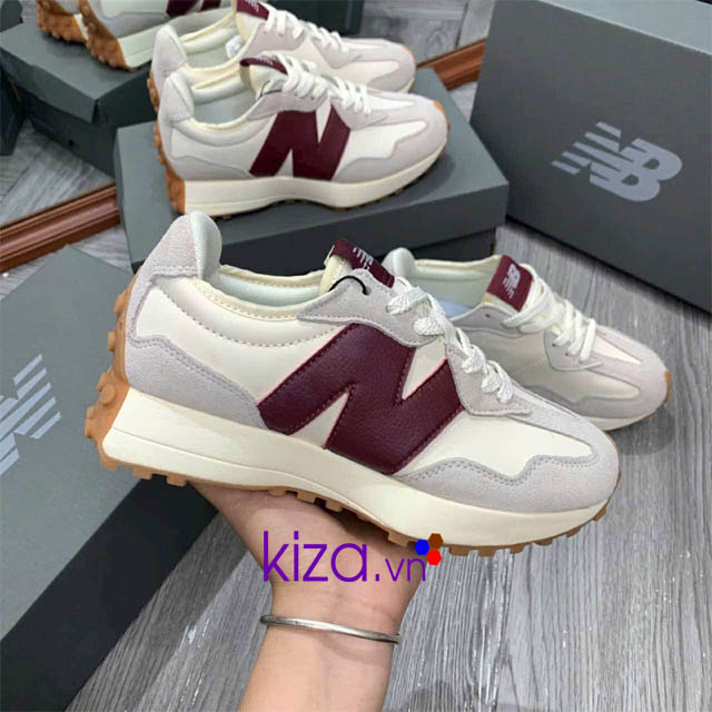 Giày New Balance 327 màu xám đỏ mận