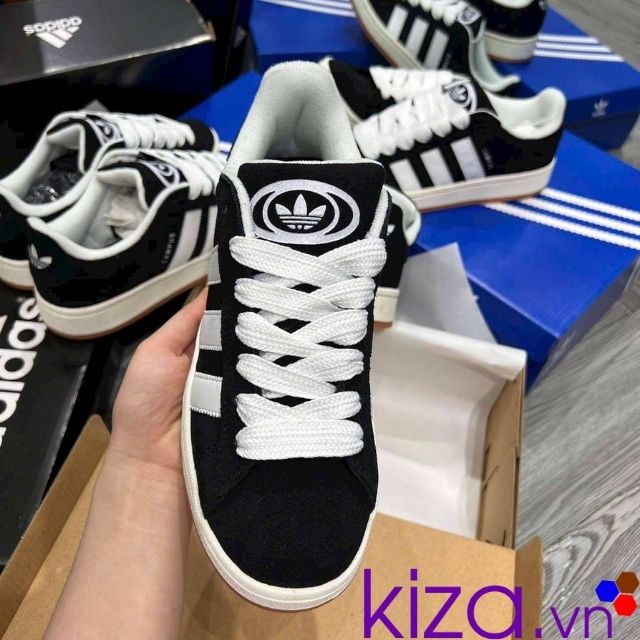 Giày Adidas Campus màu đen nam nữ