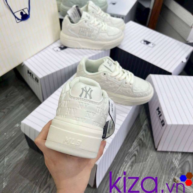 Gi&agrave;y MLB nữ chunky Denim m&agrave;u trắng
