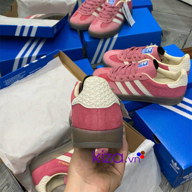 Giày Adidas Samba Gazelle Indoor màu hồng trắng cho nữ