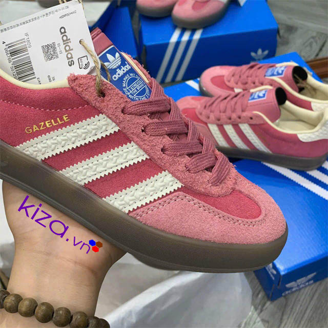 Giày Adidas Gazelle Indoor màu hồng trắng