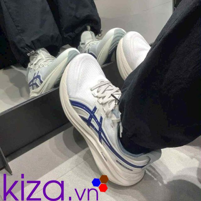 Giày Asics Gel nimbus 27 màu trắng kem phối xanh