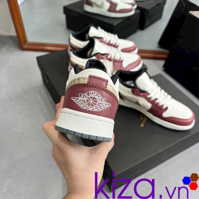Giày Nike jordan thấp cổ màu mận đỏ