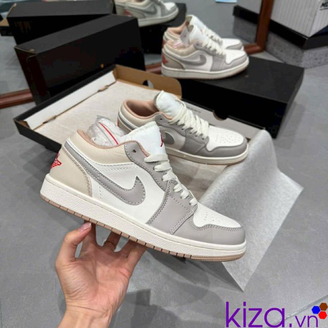 Giày nike nam jordan SE trắng xám Rep Giày nike nữ jordan SE trắng xám Rep