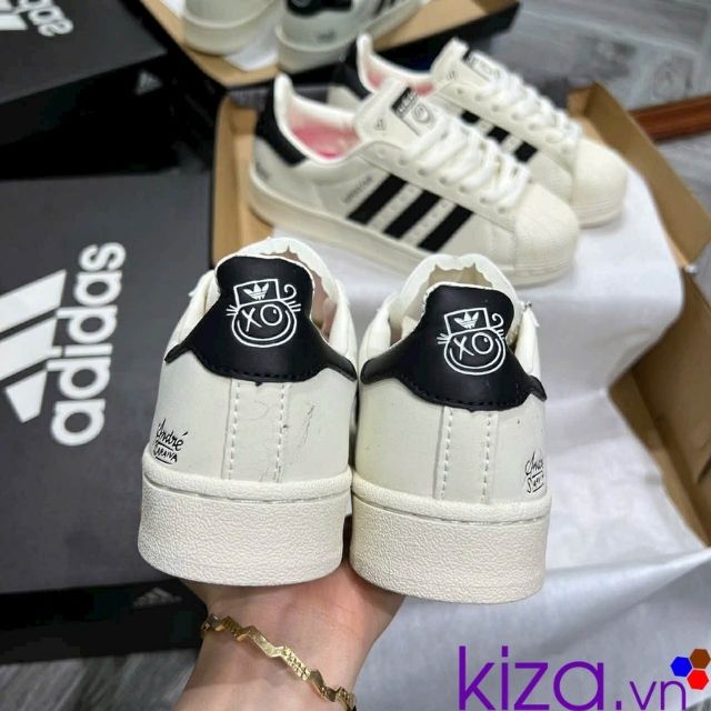 Giày Adidas Superstar mũi sò XO Giày Adidas nam mũi sò màu trắng