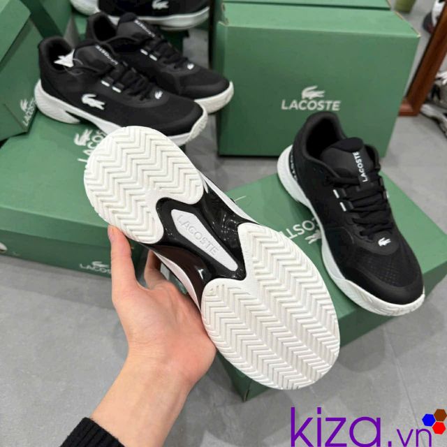 Giày Lacoste nam màu đen Giày Lacoste nữ màu đen