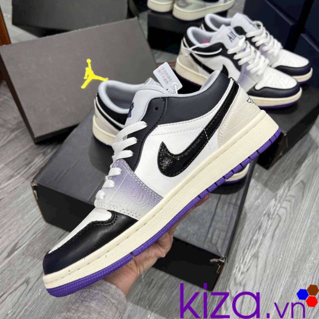 Giày nike jordan màu đen trắng đế tím Giày nike jordan màu đen trắng đế tím