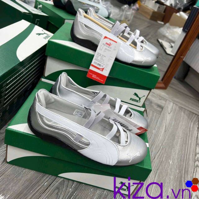Giày búp bê Puma màu bạc