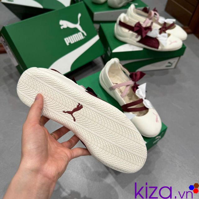 Gi&agrave;y b&uacute;p b&ecirc; Puma valentine c&oacute; nơ cho nữ