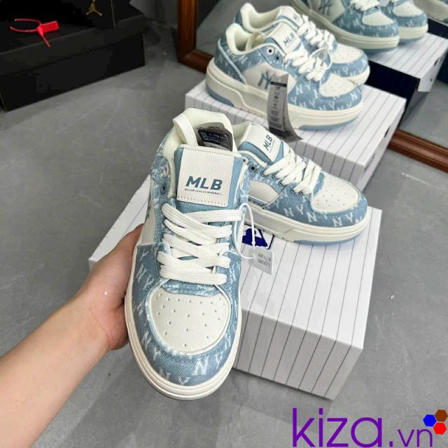 Gi&agrave;y MLB nam chunky Denim m&agrave;u xanh