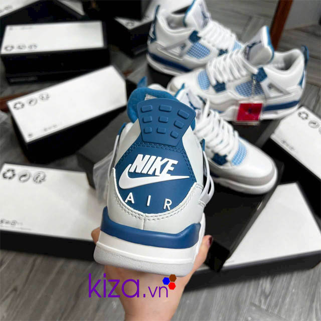 Giày nike air jordan 4 trắng xanh