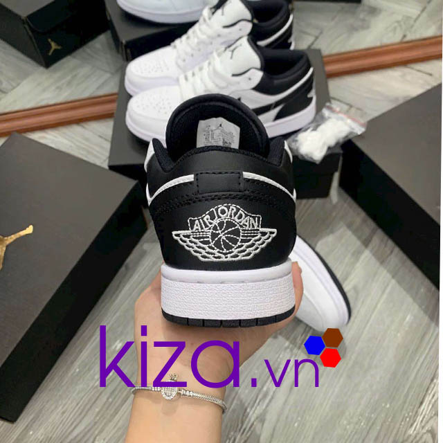 Giày nike Jordan thấp cổ trắng gót đen