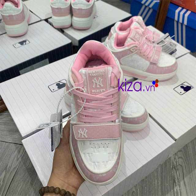 Giày MLB of quai dán NY màu hồng nữ