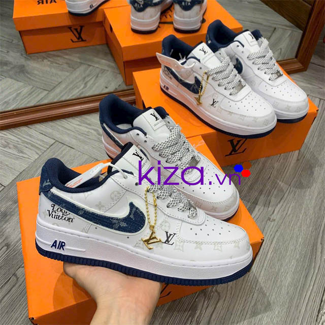 Giày Nike Air Louis Vuitton xanh than Giày Nike Air Louis Vuitton xanh than