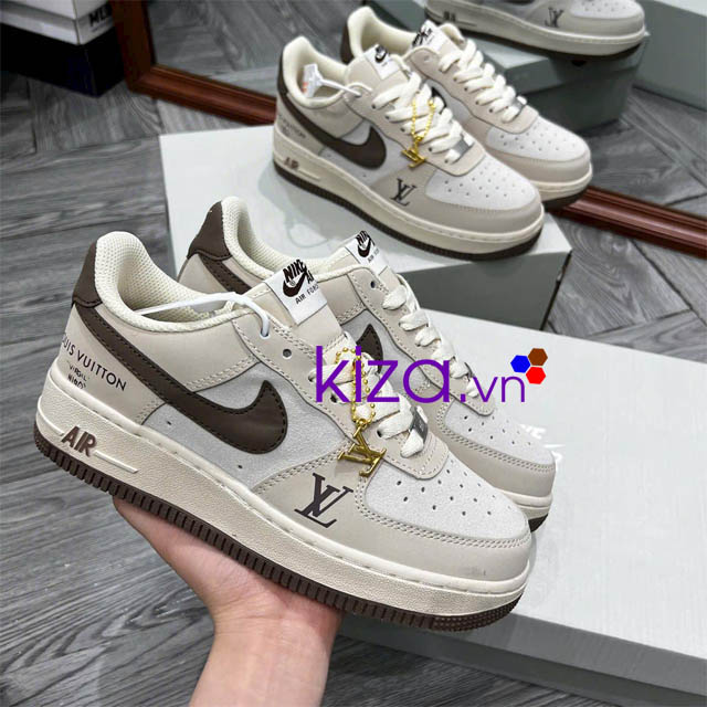Giày Nike Louis Vuitton trắng nâu Giày Nike Louis Vuitton trắng nâu