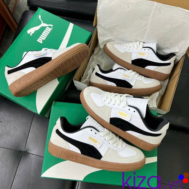 Giày Puma Palermo màu trắng xám Giày Puma nữ Palermo màu trắng xám