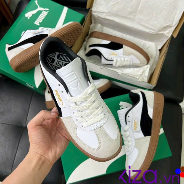 Giày Puma Palermo màu trắng xám Giày Puma màu trắng